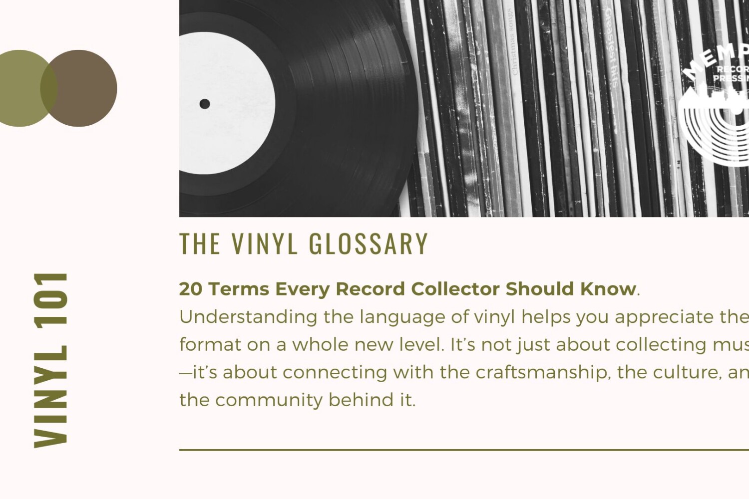 THE VINYL GLOSSARY